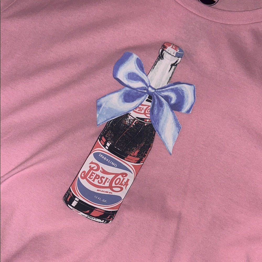 Pepsi Pink Graphic Tee with Black Logo